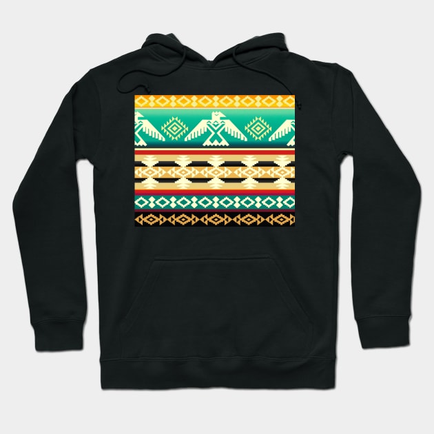 The Eagle | Native American Pattern Hoodie by visionarysea